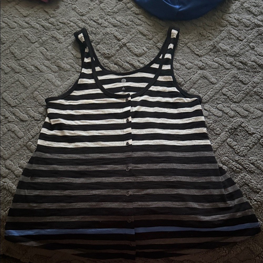 SO Monochrome Striped Tank Top